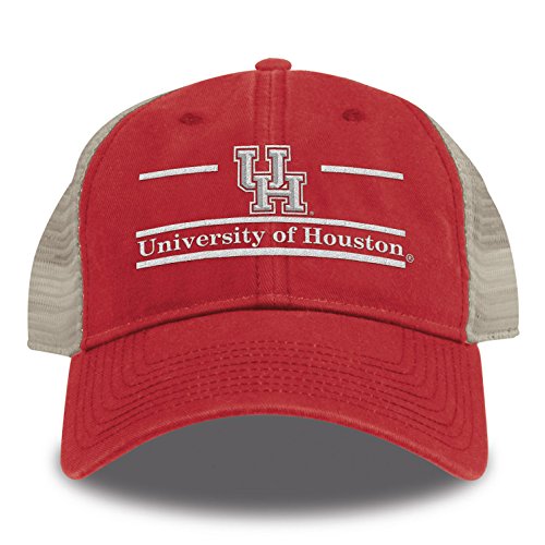 The Game Split Bar Design Trucker Mesh Hat, Red, Adjustable, Houston Cougars