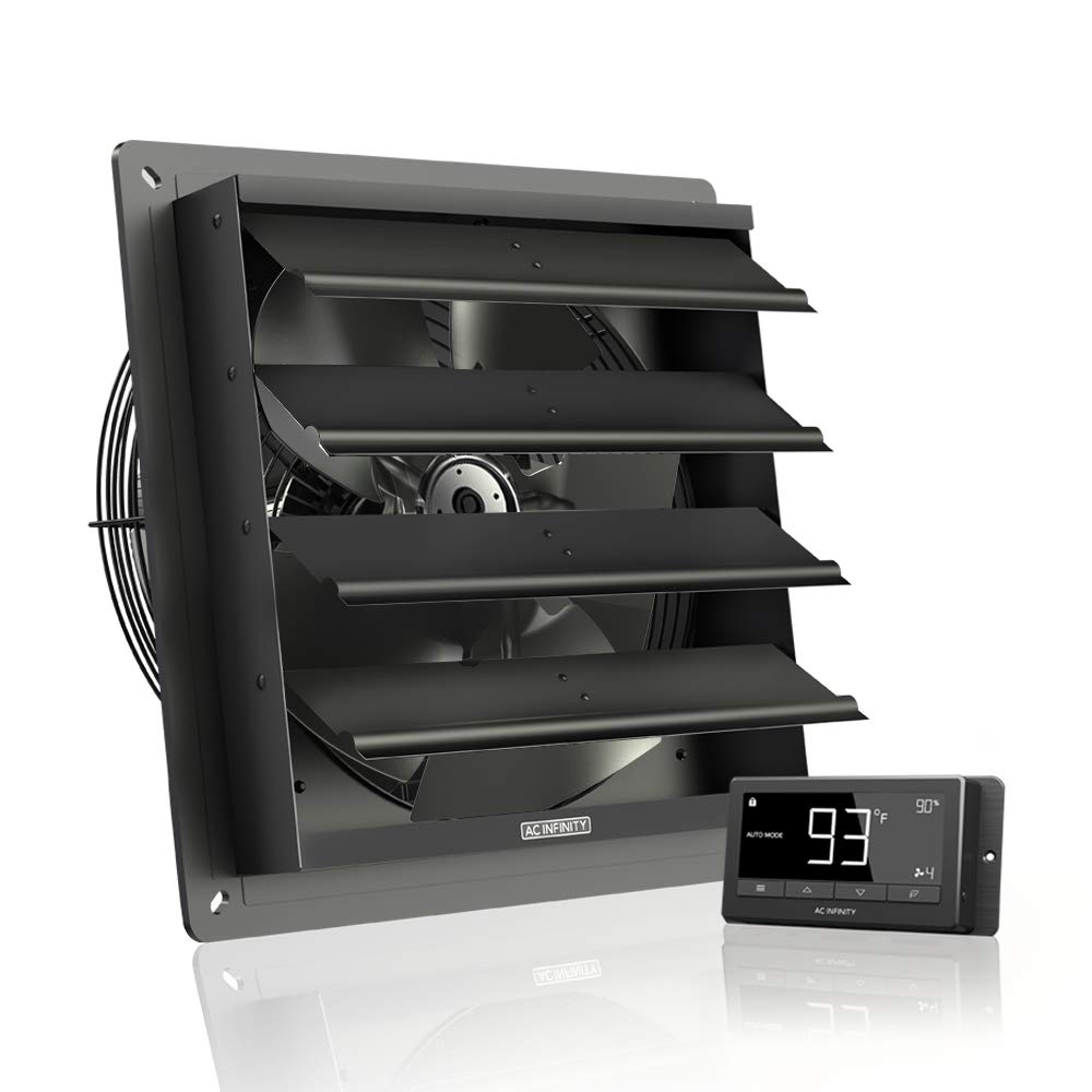 Buy AC Infinity AIRLIFT T14, Shutter Exhaust Fan 14inch with Temperature Humidity Controller