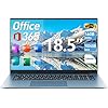 SGIN Computadora portátil con Windows 11, portátiles de 18.5 pulgadas, 16 GB de RAM, 1024 GB SSD, Office 365, Celeron N5095 Quad-Core (hasta 2.9 GHz), ventilador de refrigeración, WiFi 6, 8000 mAh