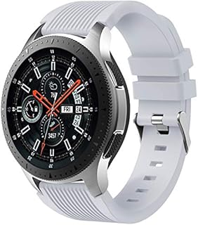 Dirrelo Armband Kompatibel mit Samsung Galaxy Watch 3 45mm/Galaxy Watch 46mm/Huawei GT 2 46mm, 22mm Weiche Silikon Sport Armbänder Ersatz für Samsung Gear S3 Frontier für Herren Damen, Hellgrau