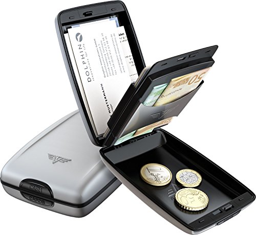 Tru Virtu-Portacarte rigido in alluminio, con