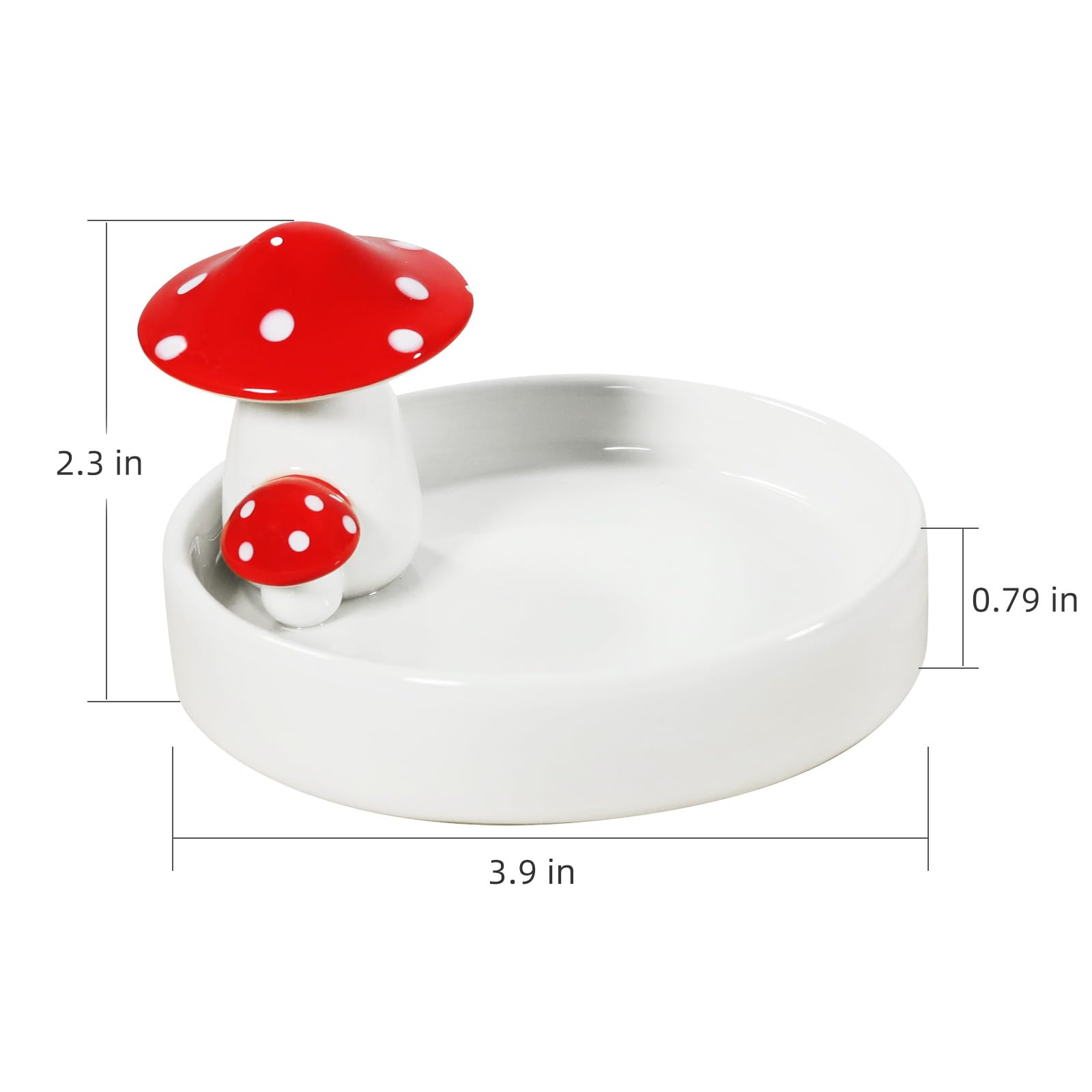 Niteangel Gamelles pour hamster - Série champignons en céramique - Gamelle pour hamsters syriens nains, gerbilles, souris, rats ou autres petits animaux de compagnie de taille similaire (gamelle