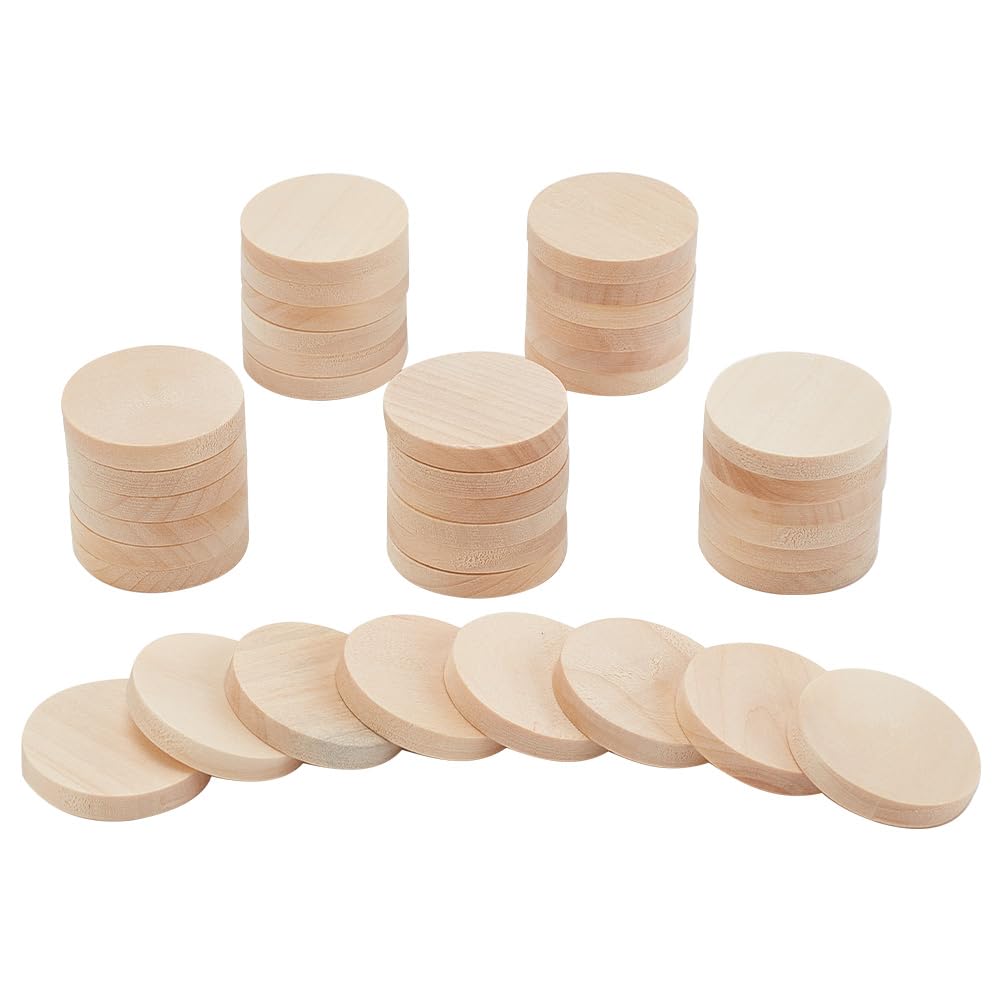 200 Runde Holzscheiben 3cm - Naturholz Für DIY Bastelprojekte