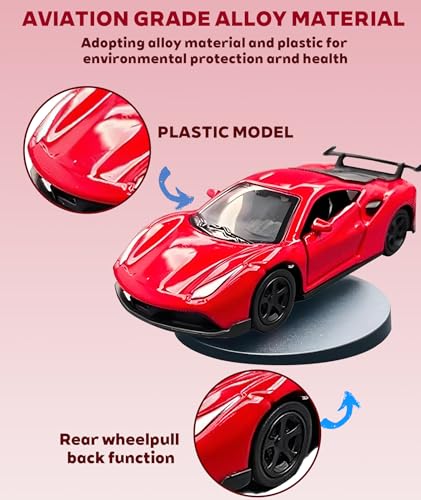 Image of Drifting Car Dashboard, Car Model with Self Adhesive Stylish Car Dashboard Accessories for Home Decor Birthday Gift Ideal for Automotive Enthusiasts (Red)