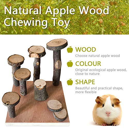 Hamster climbing wooden stand platform, pet cage playground natural wood bridge ramp toys for dwarf hamsters, syrians hamster, gerbil, mouse, rat 2 Hamster climbing wooden stand platform, pet cage playground natural wood bridge ramp toys for dwarf hamsters, syrians hamster, gerbil, mouse, rat - image 3