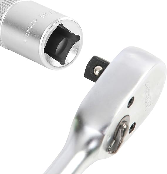 OEMTOOLS 22343 7/16 SAE Deep Socket, 3/8 Drive Sockets, Individual Sockets, Thin Wall Design for Tight Spaces, Easy Identification, Hex Automotive Tool