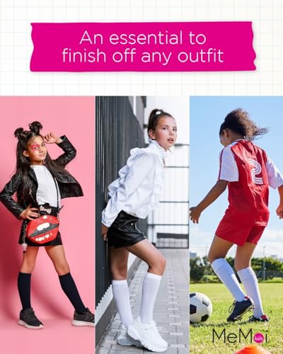 MeMoi Girl's Athletic Ribbed Cotton Blend Knee High Sock4