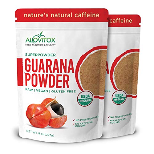 Organic Guarana Seed Powder by Alovitox (16 Oz) | Raw, Vegan, Gluten Free