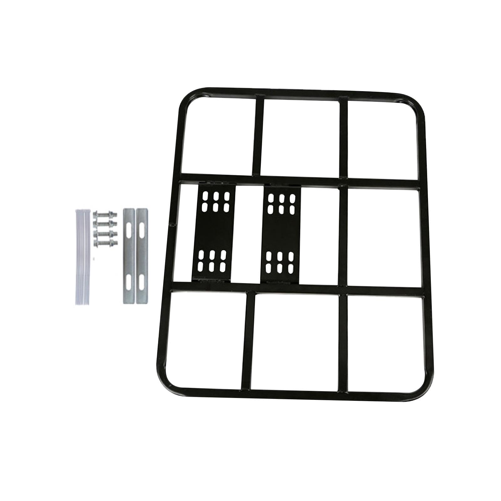 Fancyes Pannier Rack, Bike Rear Rack Bicycle Cargo Carrier Grocery Bag Rack for Tailstock Electric Bicycle Travel Mountain Road Bike, Square Rod 53x43cm