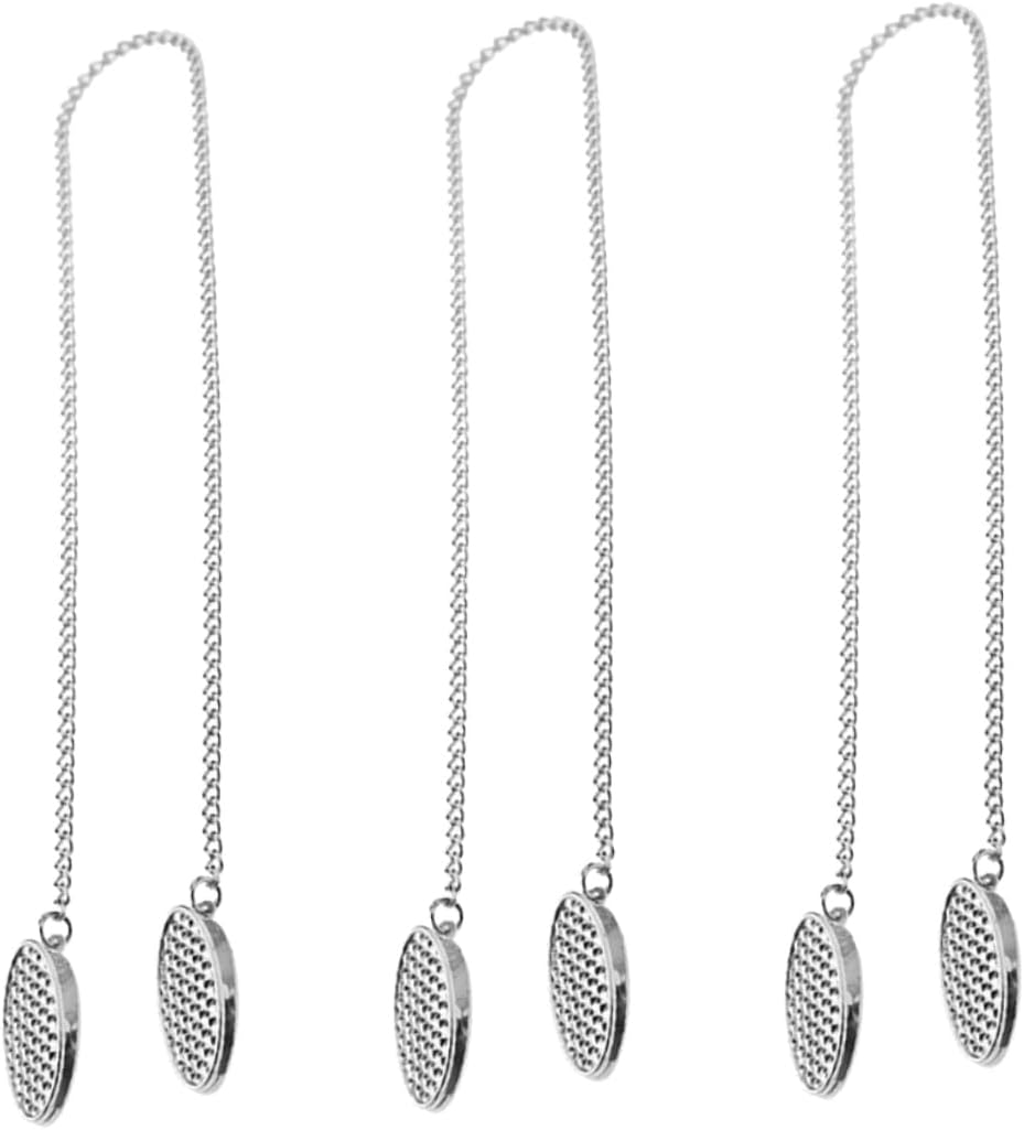 3pcs Napkin Clip Napkin Holder with Chain Silver for Restaurants Home Dining Practical Bib Holder for Messy Foods