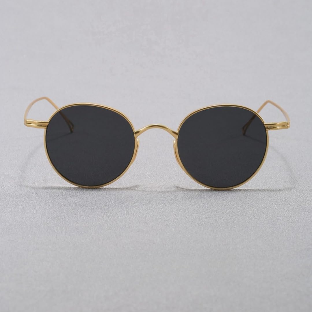 Ultraleichte polarisierte Sonnenbrille aus reinem Titan für Damen und Herren im Retro-Stil