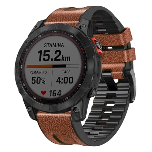 Correa QuickFit 22mm de cuero para Garmin Fenix miniatura 2