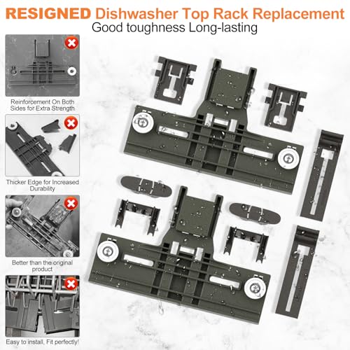 image for Tomato Man UPGRADED W10350375 W10712395 Dishwasher Top Rack Adjuster P