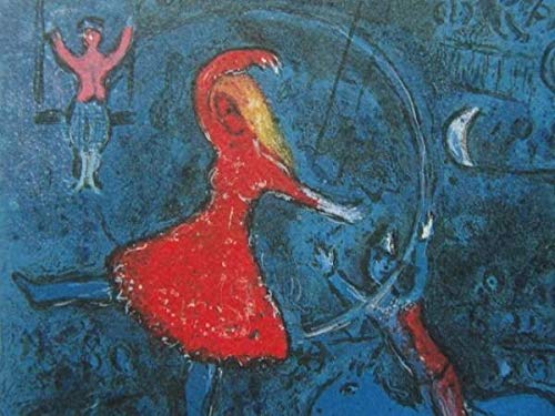 シャガール、赤い服の女曲馬師、希少レゾネ、新品額装付、アート、インテリア Amazon.co.jp: シャガール、赤い服の女曲馬師、レゾネ、額装付、アート