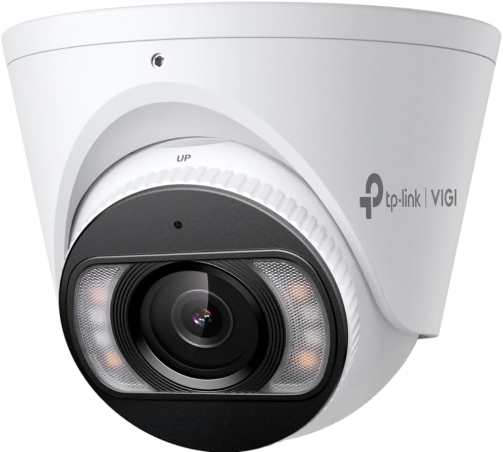 VIGI Insight S445(2.8mm) 4MP Full-Color Turret Network Camera, PoE Support, Super HD CCTV Camera, People & Vehicle Analytics, Human & Vehicle Classification, Active Defence and Two-Way Audio