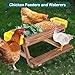 Boulphia Chicken Feeders and Waterers, Chicken Feeder No Waste Kit with Picnic Table and 2 Water Feeder, Handmade Wooden Chicken Supplies & Accessories for Chicken Coop