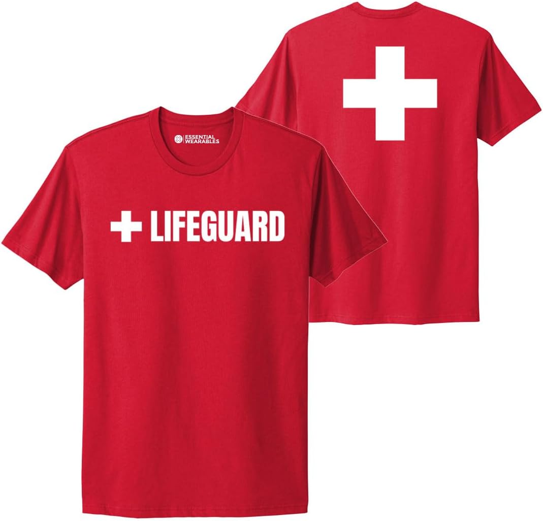 Lifeguard Staff T-Shirt Employee Uniform - Soft Touch Cotton Material - Unisex