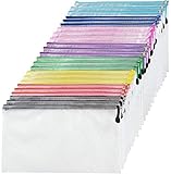 24 Stück Dokumententasche A4 – Robuste Zipper Beutel, Wasserdichte Dokumentenbeutel mit Reißverschlüssen für Büro, Schule, Zuhause und Reisen, 8 Farben