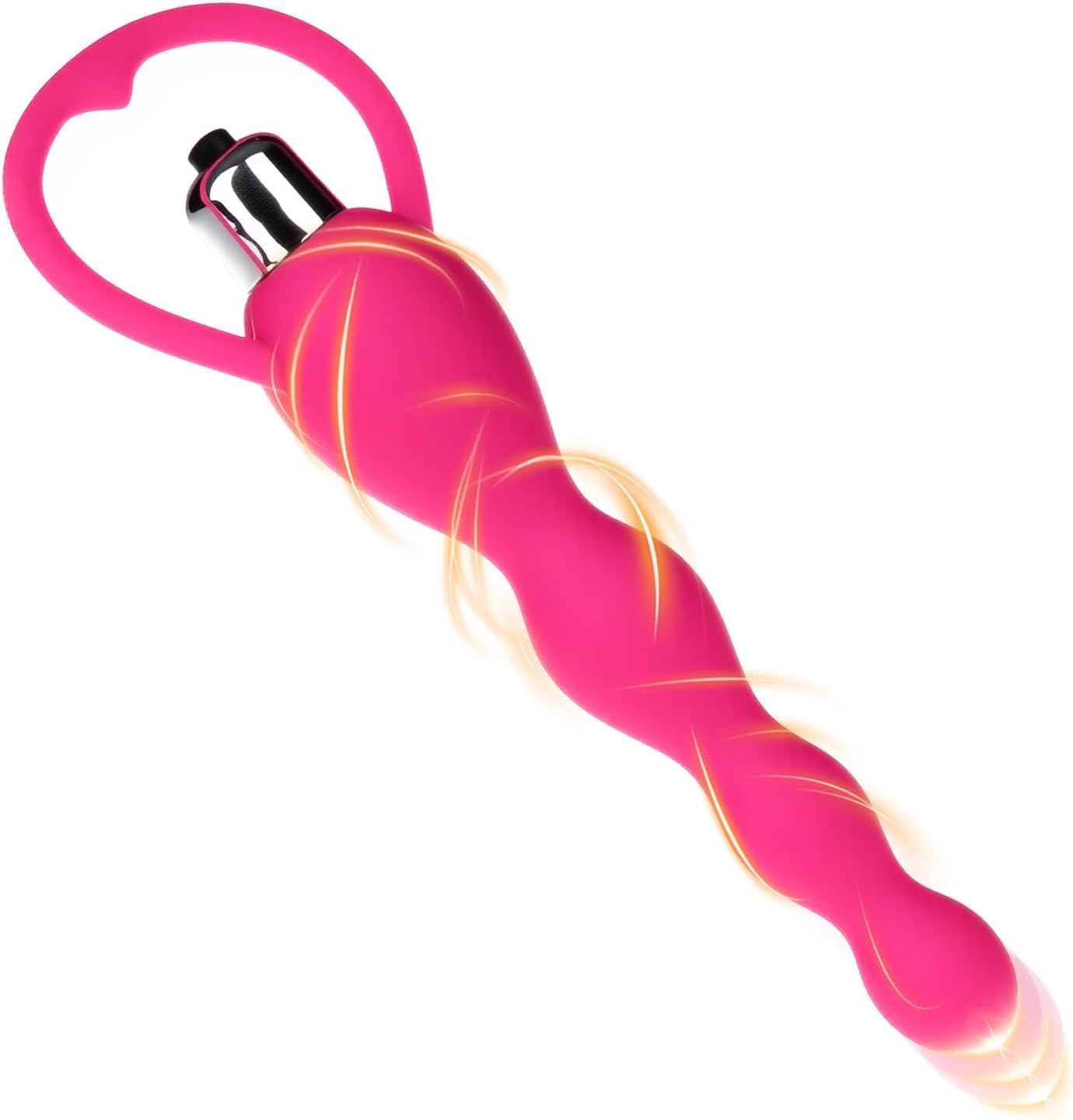 Soft Silicone Anal Beads Vibrating Butt Plug，Ergonomic Design and 10 Powerful Stimulation Patterns for Beginner & Advanced Player, Anal Sex Toys for Men, Women and Couples