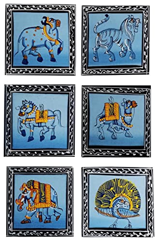 Peinture sur soie miniature indienne Purpledip contre les murs vides