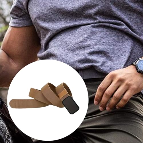 Men's Elastic Belt Quick Release, Stretch Nylon Web Belts with Quick Release Buckle for Jeans Pants Shorts3