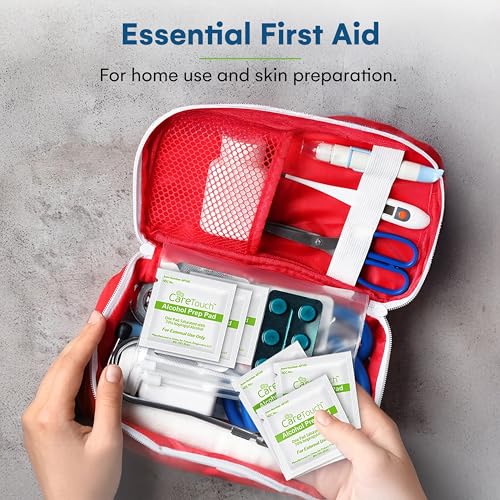 care touch alcohol wipes individually wrapped - prep pads with 70 isopropyl alcohol great for home medical amp first aid kits sterilized antiseptic 2-ply swabs 400 count