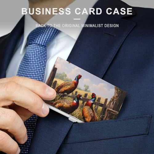 Pheasant Animal Business Card Case Pocket Card Holder Slim Card Wallet for Men Women3