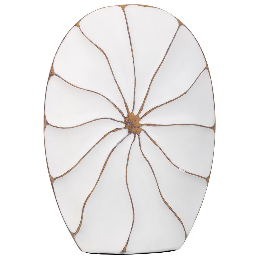 WANDERLUST DECO Jarrón de poliresina Blanco 27x8x39,5