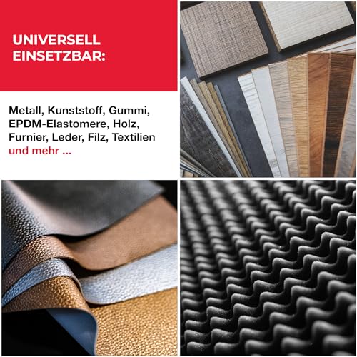 Everglue Kontaktkleber in der Dose mit integriertem Pinsel ist wasserfest, extra stark und elastisch - klebt Schuhsohlen, Leder, Metall, auch geeignet für Schlauchboote und LKW-Planen (250g)