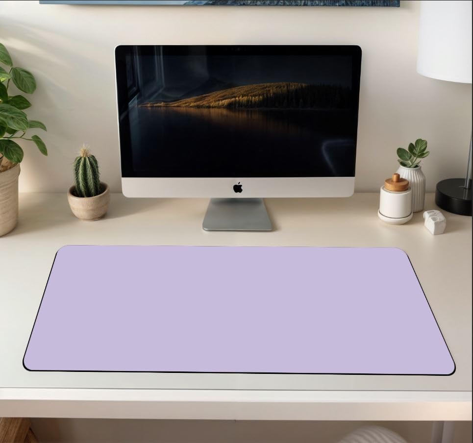 Image of On Trend Premium Extended Mouse Pad, Large Premium Desk Mat Anti Skid Rubber Base for Desktop Laptop PC Office Gaming (Size- 23 X 11 x 0.12 Inch) (Light Purple)