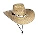 MWS Mexican Palm Leaf Cowboy Hat with Chin Strap, Sombreros de Hombre de Palma, Natural, One Size