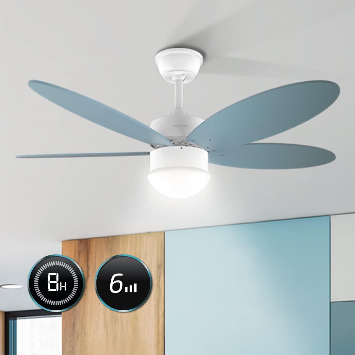Cecotec Ventilador de Techo EnergySilence Aero 4260 Sky - 42” con Luz LED y Mando 10 51JHBlK8XjL. AC SL1200