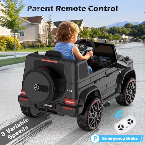 Image of ANPABO 12V 7AH Licensed Mercedes-Benz G63 Electric Car for Kids, Black