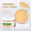 Turmeric Vitamin C Clay Mask,Mud Face Mask for Deep Cleansing, Clay Face Mask with Kaolin/Vitamin C+E/Aloe Vera/Honey Extract - Face Mask Skin Care for Blackheads, Acne, Oil Control and Refining Pores
