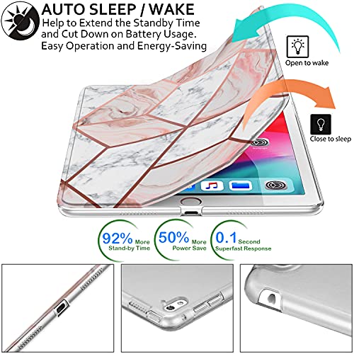 Image of DuraSafe Cases for iPad Pro 9.7 inch 2016 Case A1673 MLMP2HN /A MM172HN /A MLMN2HN /A MLMQ2HN /A A1674 A1675 MLMW2HN /A MLMX2HN /A MM192HN /A MLMV2HN /A MLN02HN /A MLMY2HN /A MLN12HN /A MM1A2HN /A - Marble Pink