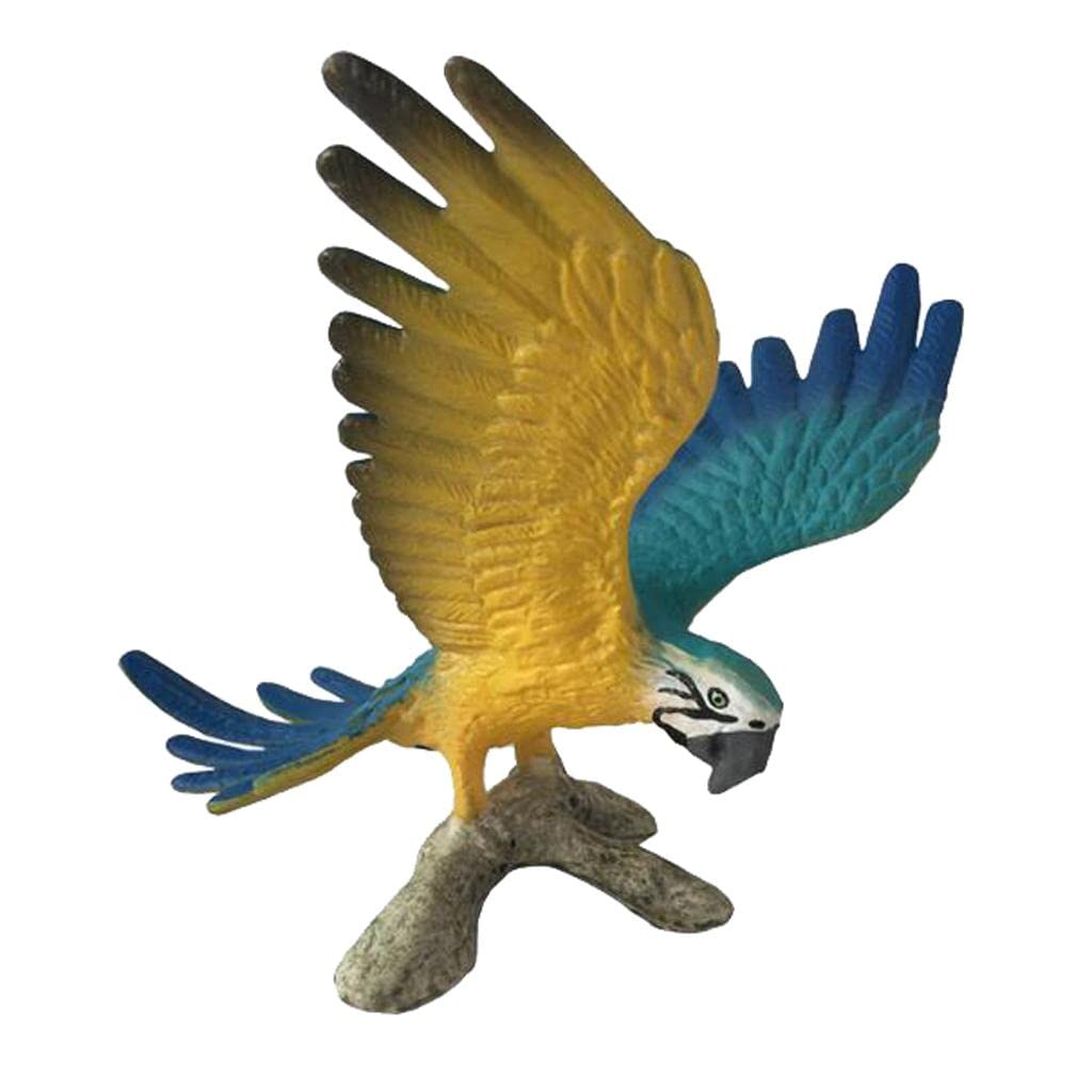 CALANDIS 2Xminiature Animals Birds Model Figurine Statue Scupltue Toy Macaw | Statues & Lawn Ornaments | Garden Dacor| Yard, Garden & Outdoor Living | Home & Garden-image-37