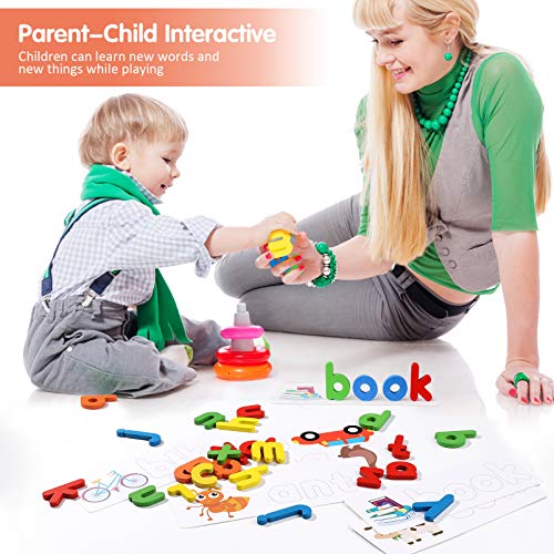NUOBESTY 1 conjunto de palavras de ortografia, jogo de aprendizagem precoce de palavras educativas d
