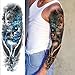 VANTATY 8 Sheets Extra Large 3D Realistic Animals Full Arm Temporary Tattoos For Men Women Fake Arm Sleeve Tattoo Maori Wolf Stickers Sexy Fox Tiger Flower Big Leg Tatoos Adults Gangster Girl Kid Lion
