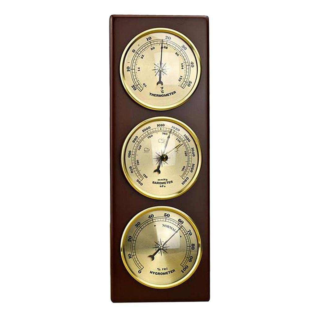 Barometer Thermometer Hygrometer Wall Hanging Temperature Humidity Monitor Atmospheric Pressure Meter for Home use Metal Test Measurement & Inspection | Test Meters & Detectors | Thermometers & Hygrometers | Hygrometers