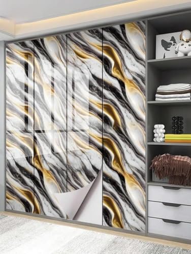 Image of Barebeauty 60 x 200 cm Kitchen Wallpaper, Self Adhesive Oil Proof Waterproof Wall Sticker for Kitchen, Anti-Mold Heat Resistant Backsplash Wall Covering (Pack of 10, 129.2 Sq. Ft. Approx)