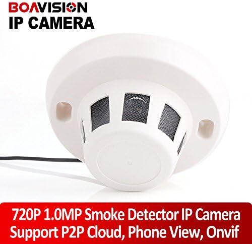 H.264 Covert Wired IP Camera Real Time 1.0mp 720p Hd P2p Function Security Indoor Network Dome Cameras Smoke Style Hidden