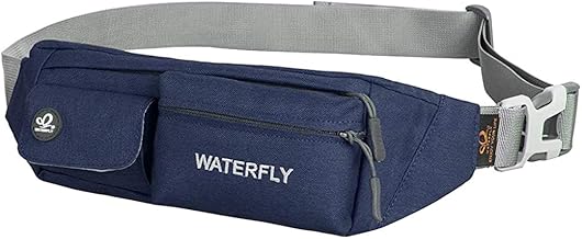 Waterfly Waist Bag Pack Slim Water Resistant Fanny Pack Travel Bum Bag Running Belt for Traveling Cycling Hiking Camping
