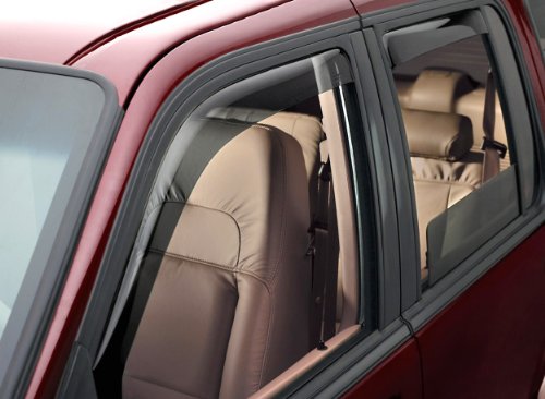 Weathertech Custom Fit Front & Rear Side Window Deflectors For Chrysler Town & Country, Dark Smoke #TOP1