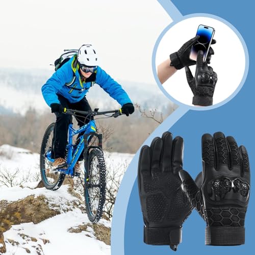 Gants de moto d'hiver de route tout usage vert et noir pour la course