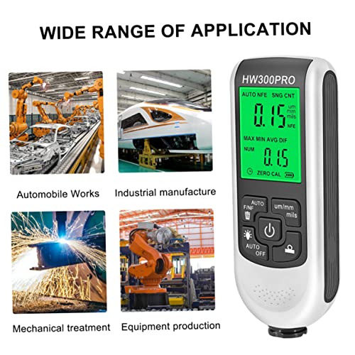 Medidor Digital de Espesor de Pintura DECHOUS para Automoción, Rango 0-2000 μm, Resolución 1 μm, Incluye Placas de Calibración, Pantalla LCD y Batería AAA miniatura 5