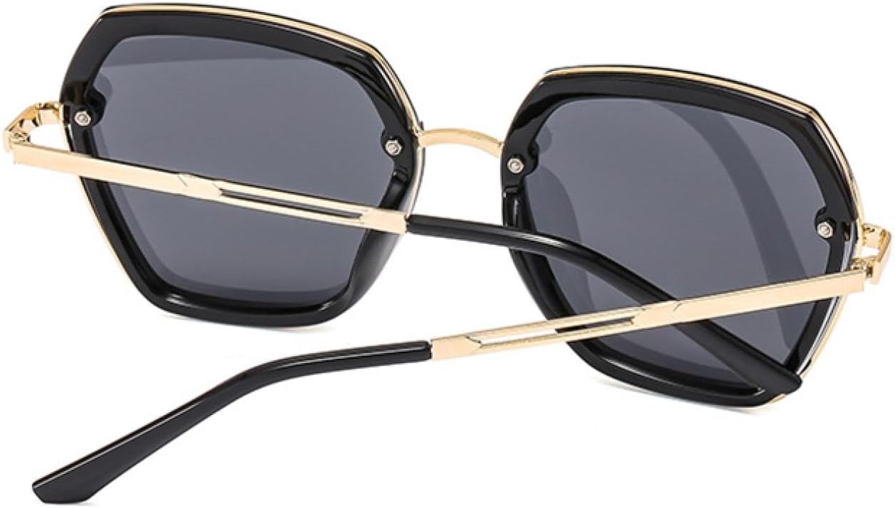 Luxury Fashion Oversized Sunglasses Retro Polygonal Sun Glasses Street Photography Outdoor Sun Proof Uv400