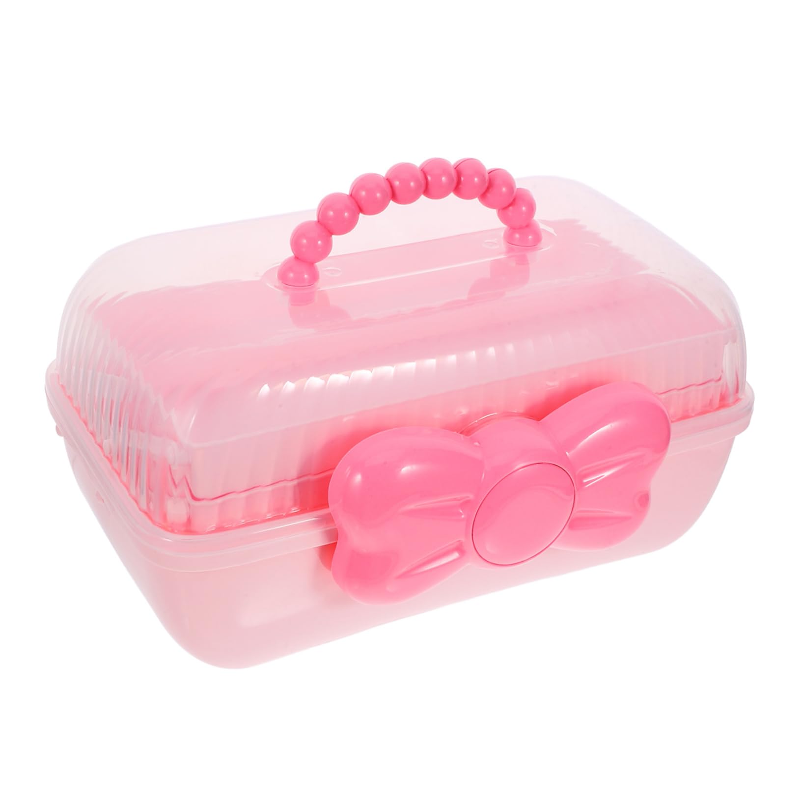 ORFOFE Schmuck Aufbewahrungsbox Dreilagig Haarschmuck Behälter Organizer Box Für Schmuck Haarspangen Stirnbänder Mit Tragbarem Design
