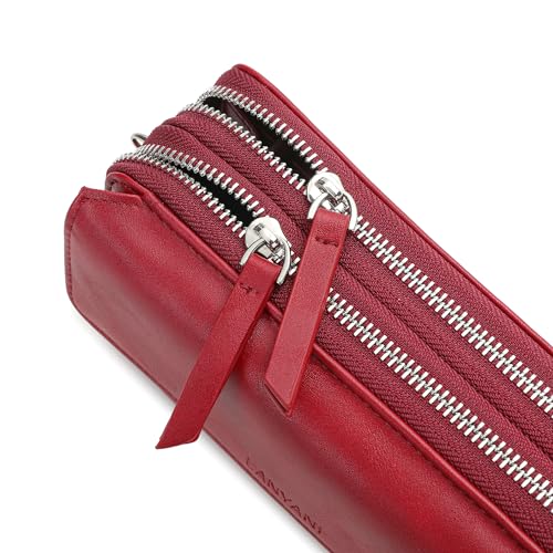 Image of Lanyani RFID Crossbody Wallet Wristlet Purse with Phone Pocket For Women Vegan Leather