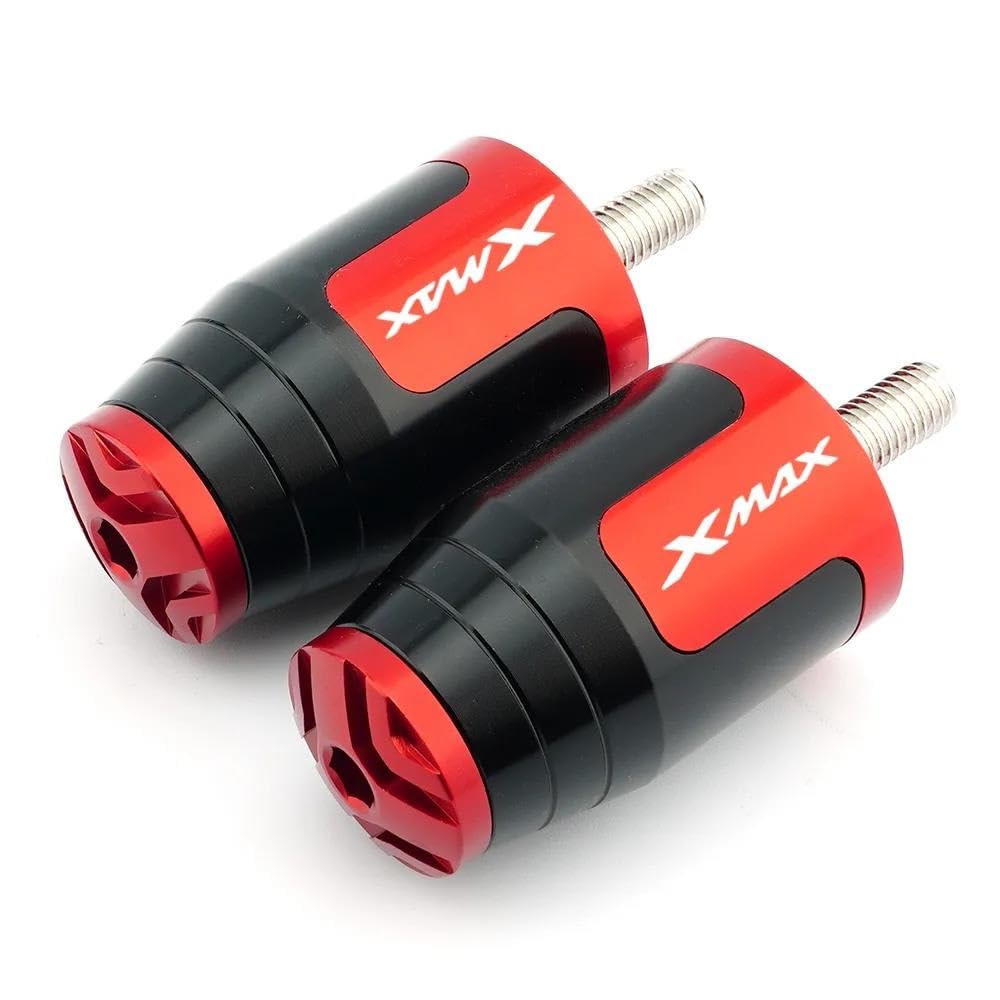 Manillar extremos aluminio CNC rojo para personalización técnica de Yamaha Xmax