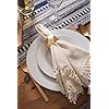Farmhouse Braided Stripe Table Runner - 15x72 Inch Cotton Runner With Fringe